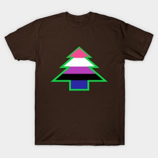 Genderfluid Pride: Christmas Tree T-Shirt